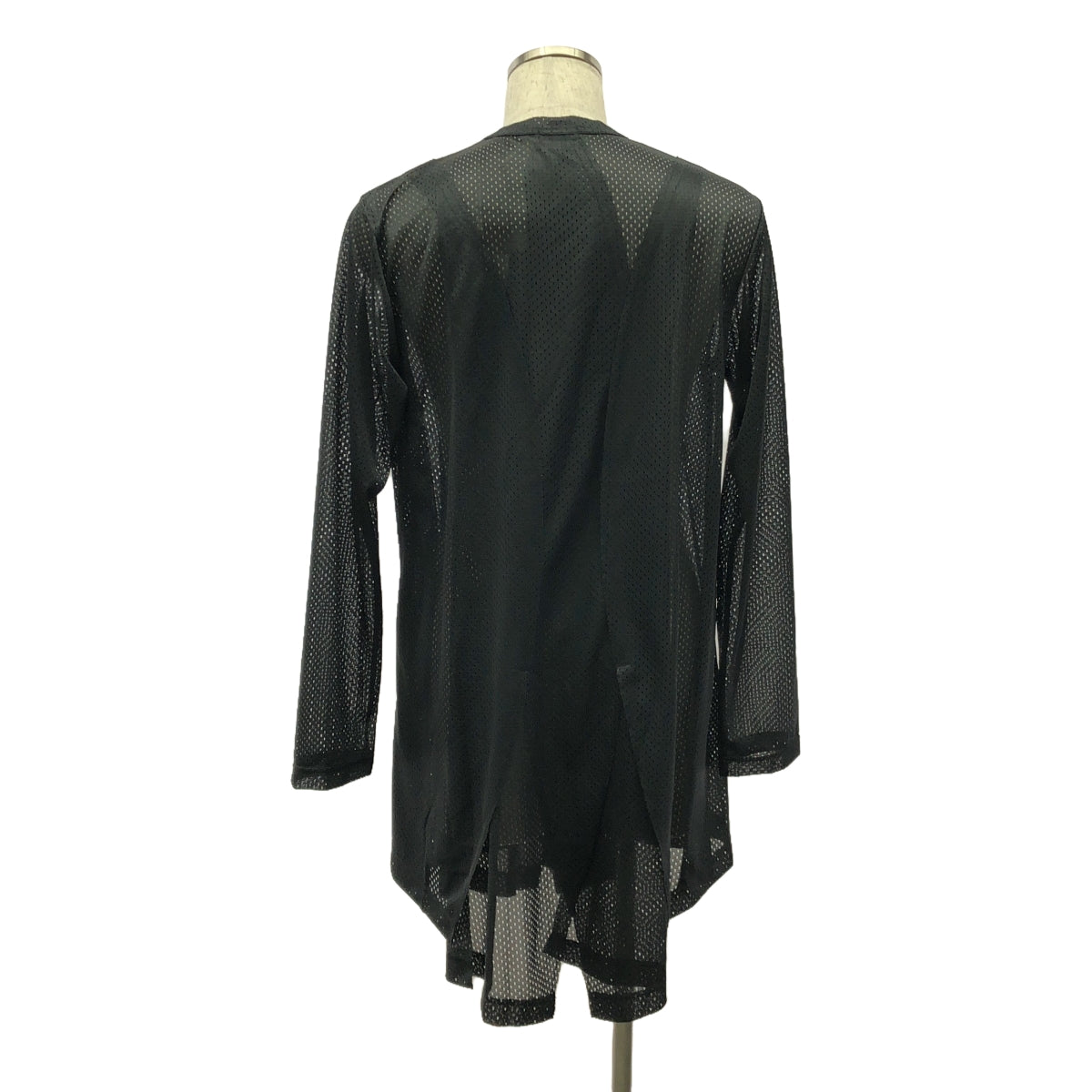 【美品】 COMME des GARCONS HOMME PLUS / コムデギャルソンオムプリュス | 2024SS | メッシュ ロング カットソー | M | ブラック | メンズ