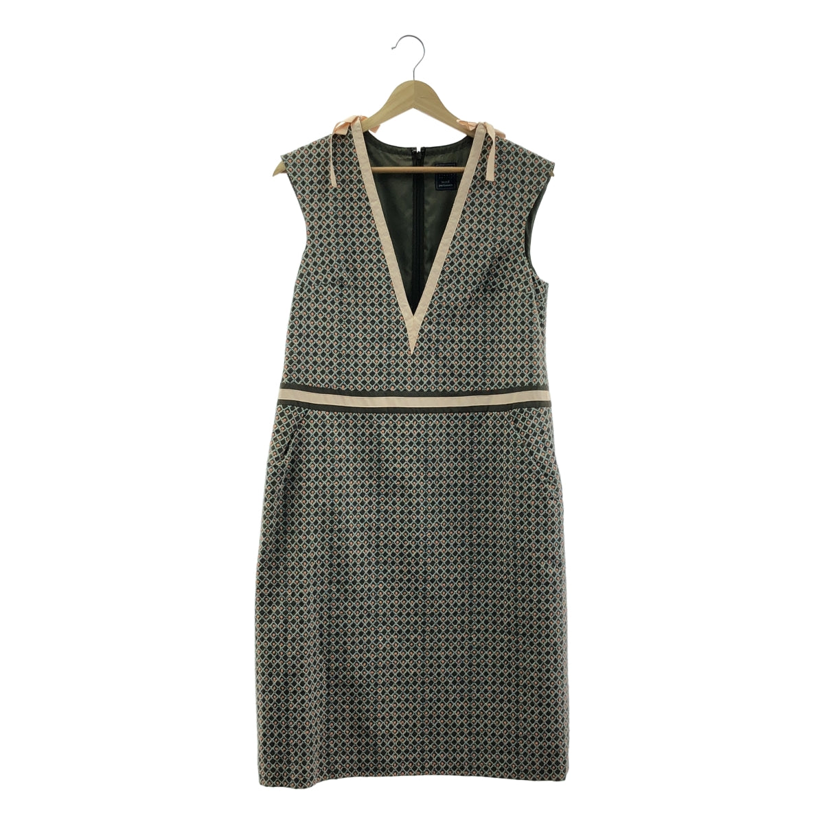 mina perhonen | 2007AW | nomade / 刺繡緞帶洋裝 / 全襯裡 | 38 | 女款