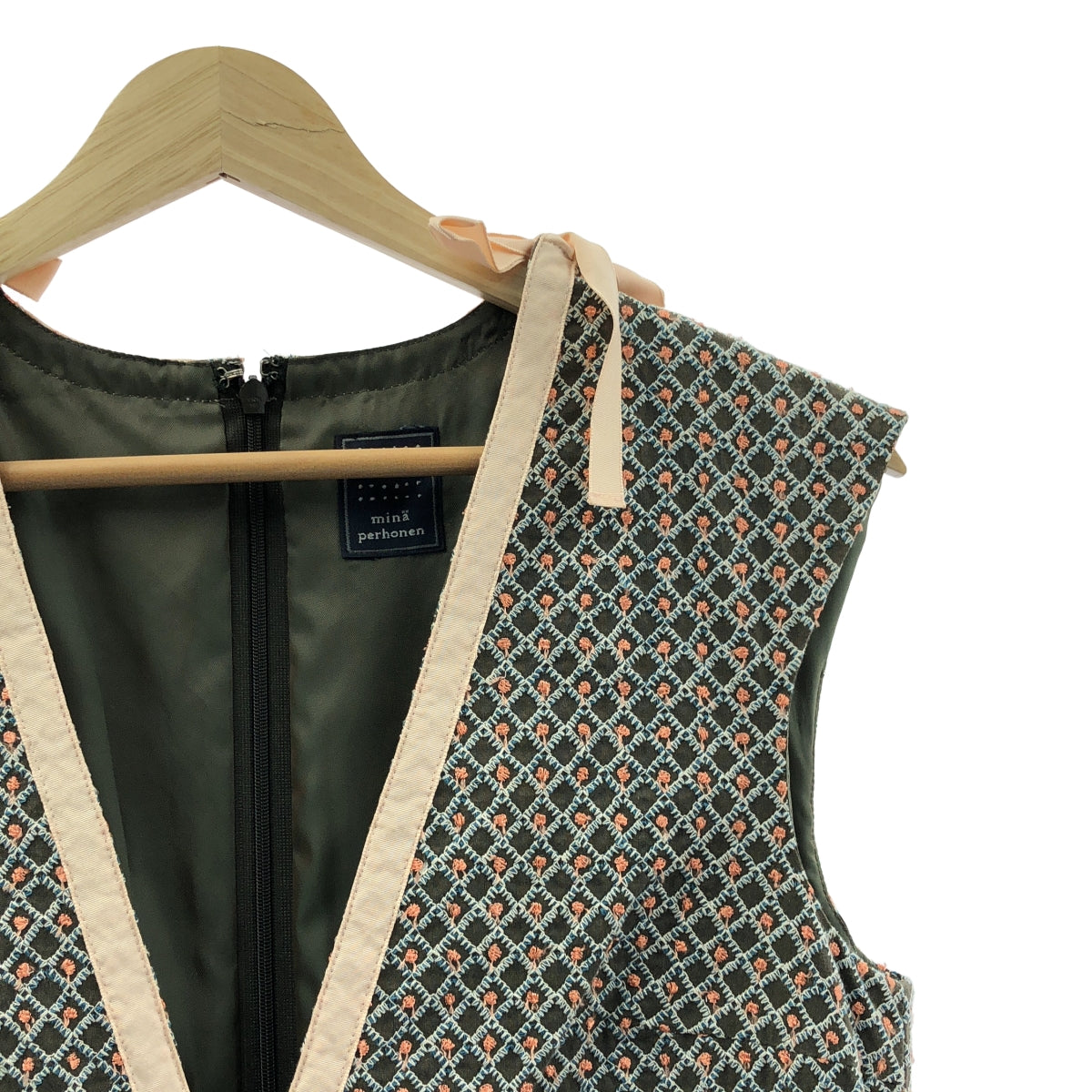 mina perhonen | 2007AW | nomade / 刺繡緞帶洋裝 / 全襯裡 | 38 | 女款