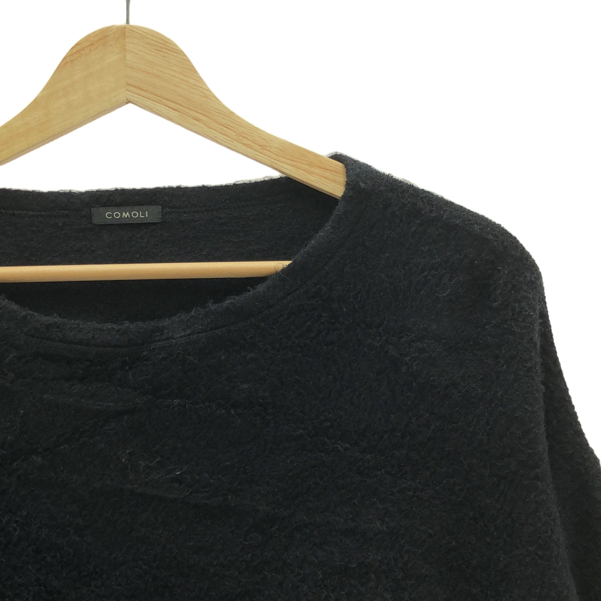 COMOLI / コモリ | 2020AW | シルクフリース 長袖クルー | 2 | ブラック | メンズ