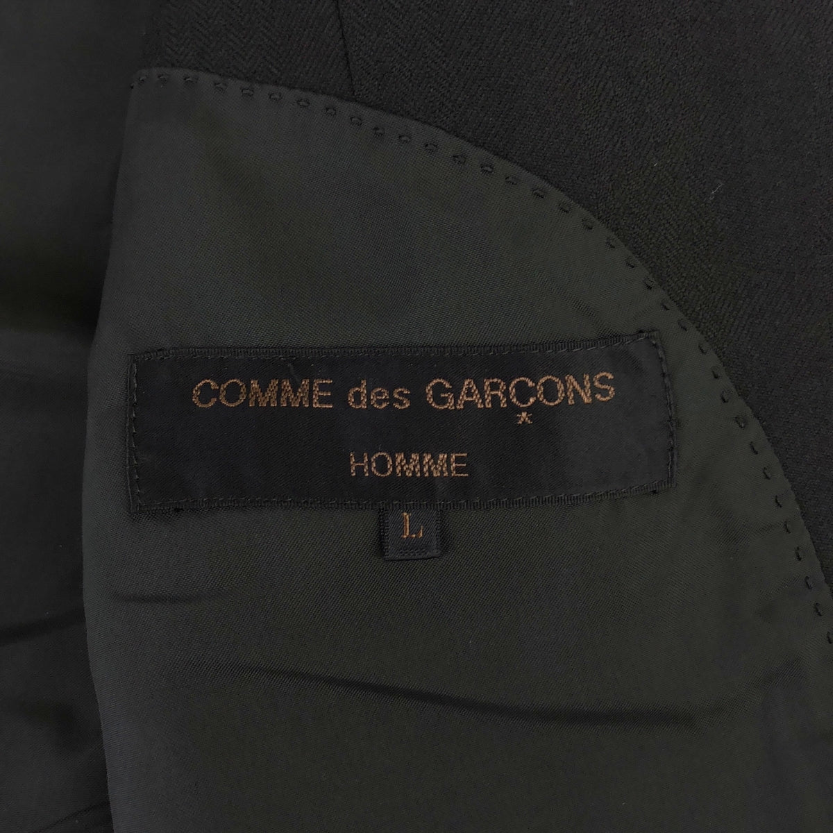 COMME des GARCONS HOMME | 80s〜 / AD1988 | Wool herringbone 3B tailored jacket / Fully lined | L | Men's