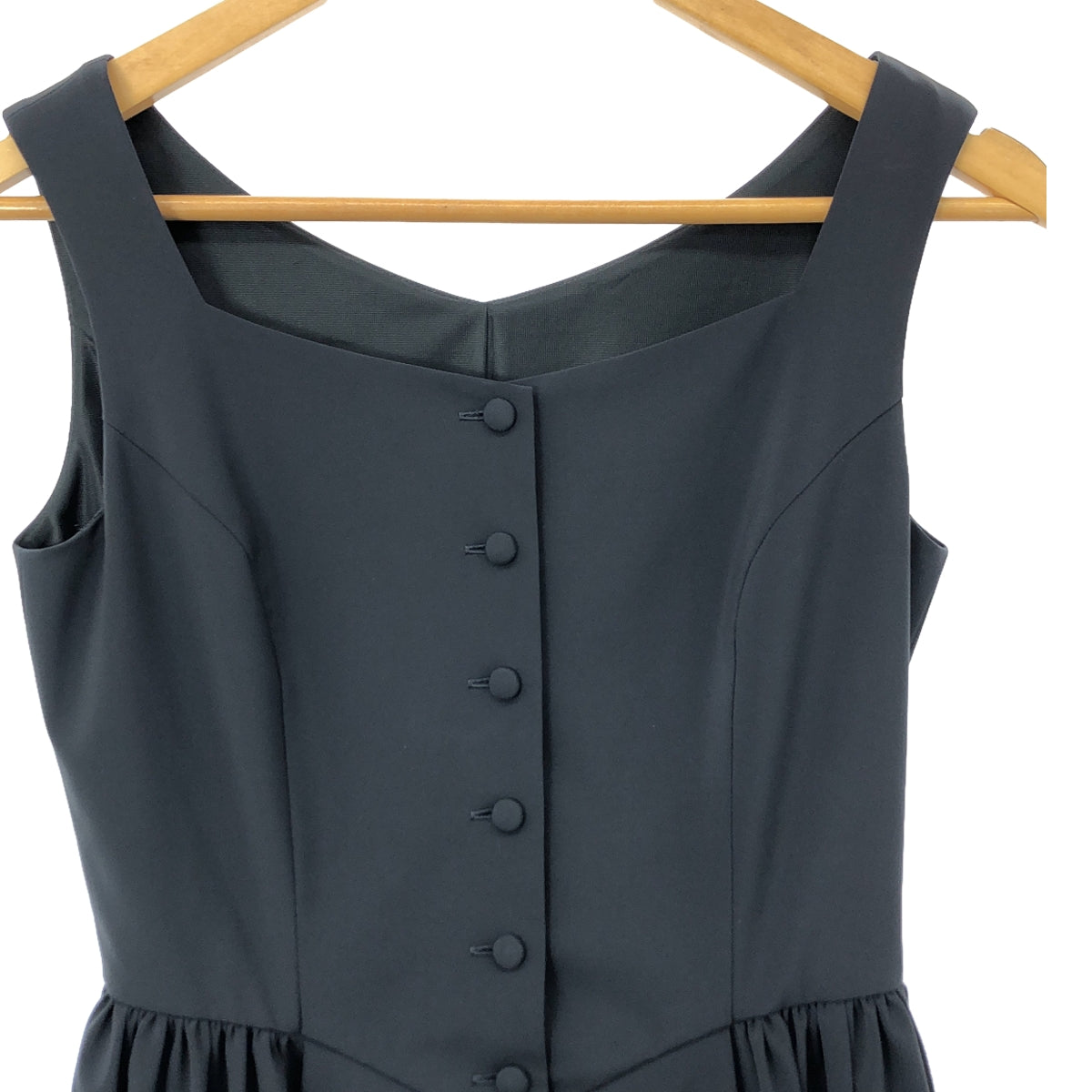 【美品】 Rene / ルネ | ノースリーブ フレア ワンピース | 32 | ネイビー | レディース