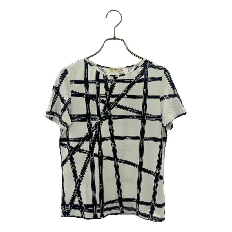 エルメスリボンテープ柄Tシャツ HERMES / エルメス | ボルデュック リボン ロゴ Tシャツ カットソー