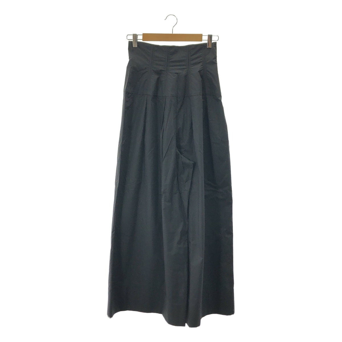 【美品】 ROCHAS / ロシャス | Poplin wide leg pants / サイドジップ ワイドスラックス パンツ | 40 | ブラック | レディース