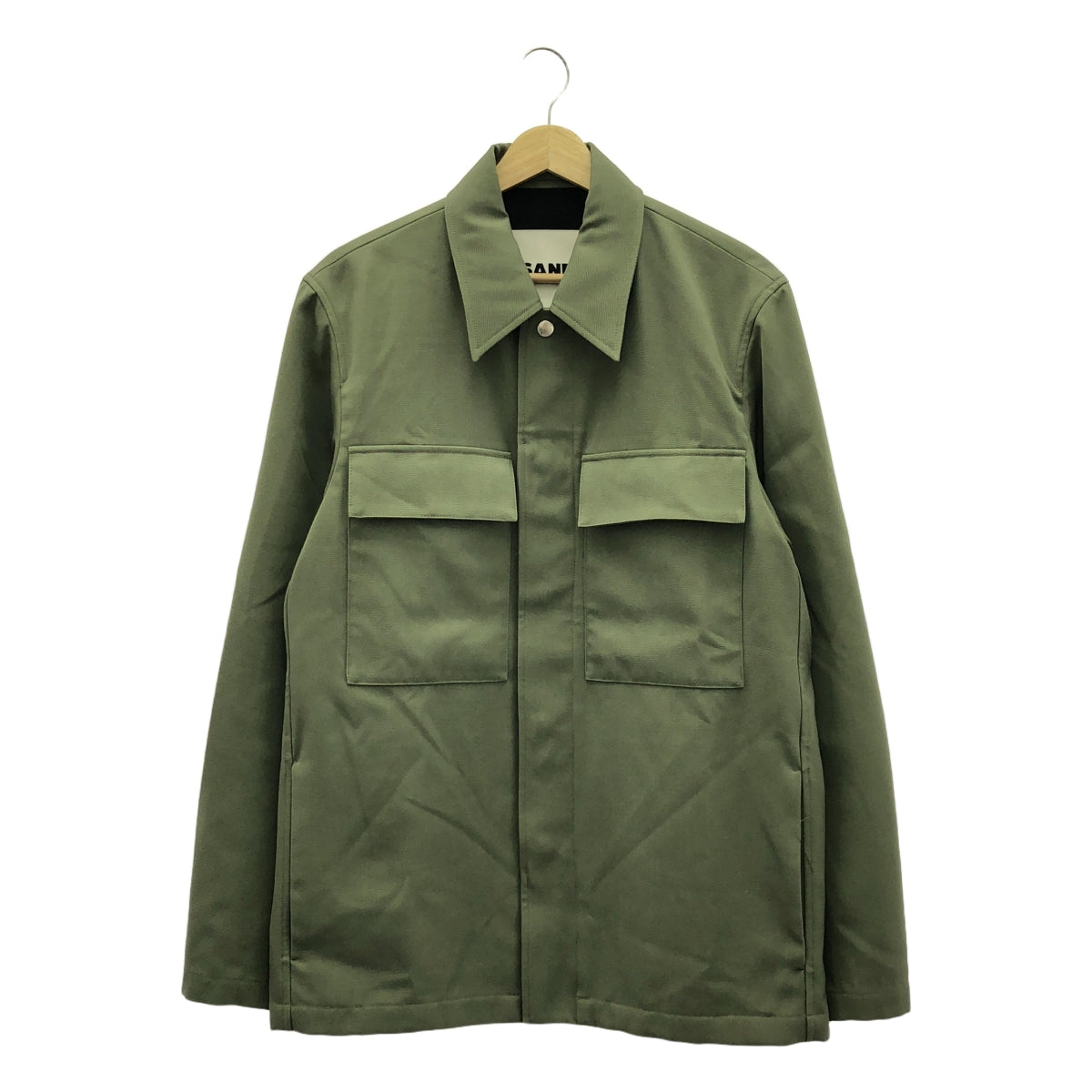 【美品】 JIL SANDER / ジルサンダー | 2022SS | ダブルポケット スナップボタン ジャケット / 総裏地 | 44 | オリーブ | メンズ