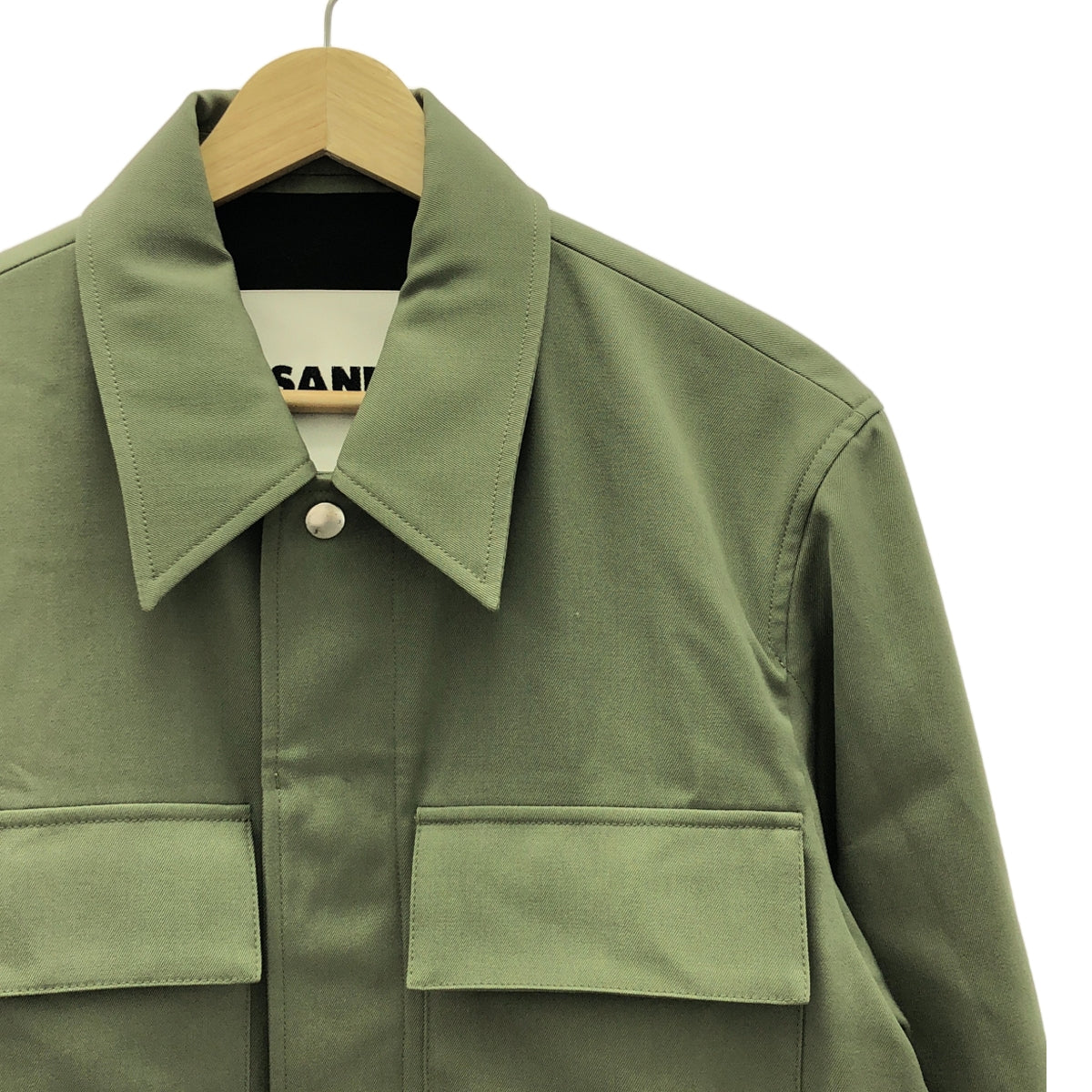 【美品】 JIL SANDER / ジルサンダー | 2022SS | ダブルポケット スナップボタン ジャケット / 総裏地 | 44 | オリーブ | メンズ