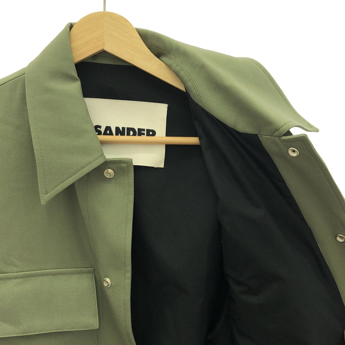 【美品】 JIL SANDER / ジルサンダー | 2022SS | ダブルポケット スナップボタン ジャケット / 総裏地 | 44 | オリーブ | メンズ