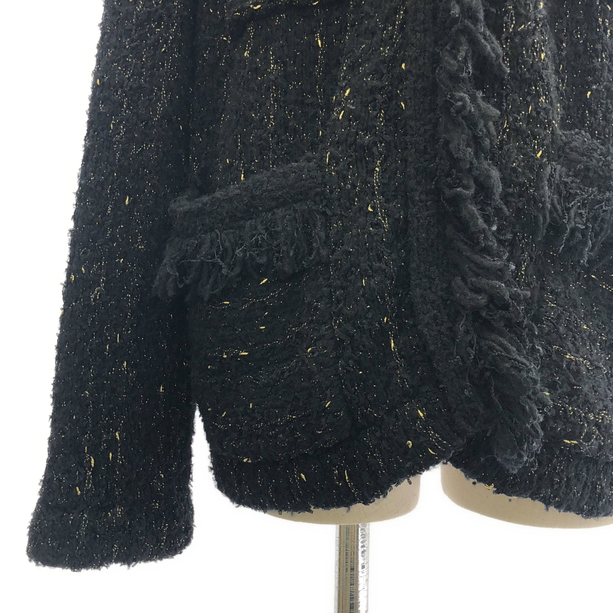 ESTNATION |粗花呢針織外套 | F |黑色 |女性的