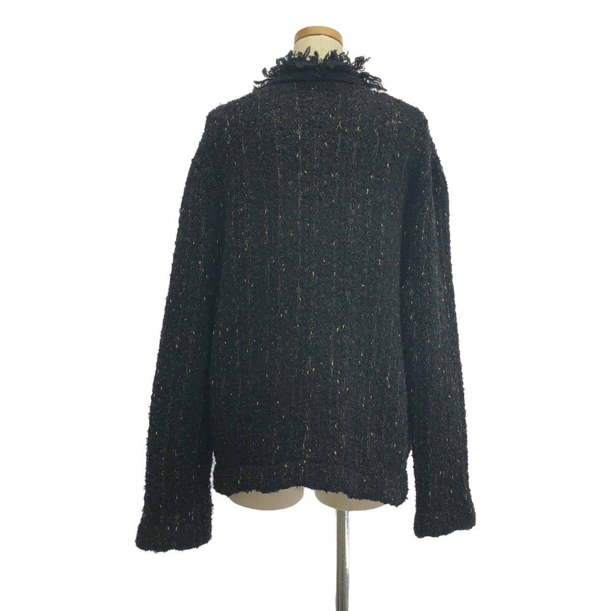 ESTNATION |粗花呢針織外套 | F |黑色 |女性的