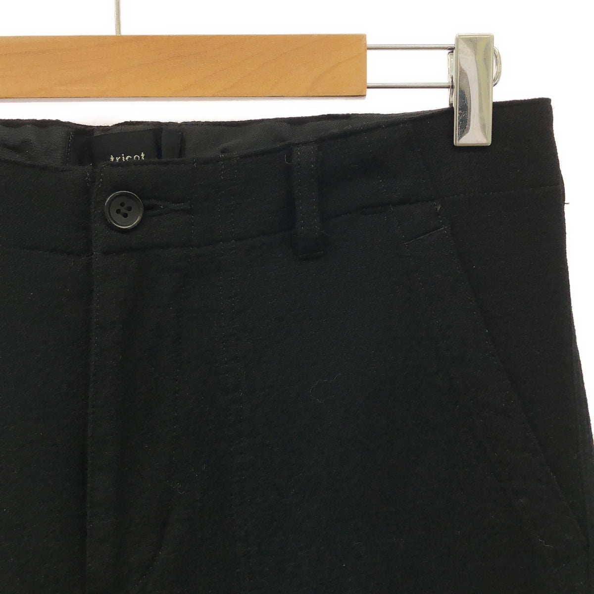 tricot COMME des GARCONS / 트리코콤 데 갤슨 | 2014AW | 울 혼 스트레이트 팬츠 | M | 블랙 | 여성