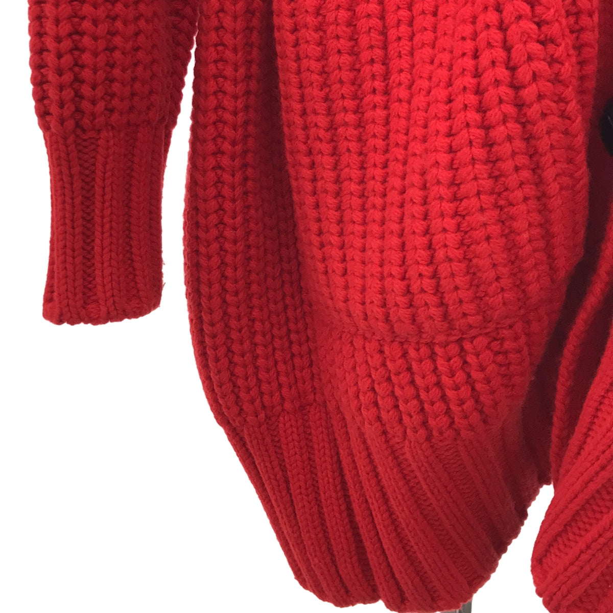 sacai / 사카이 | 2022AW | 팔꿈치 패치 롱 가디건 | 1 | 레드 | 여성