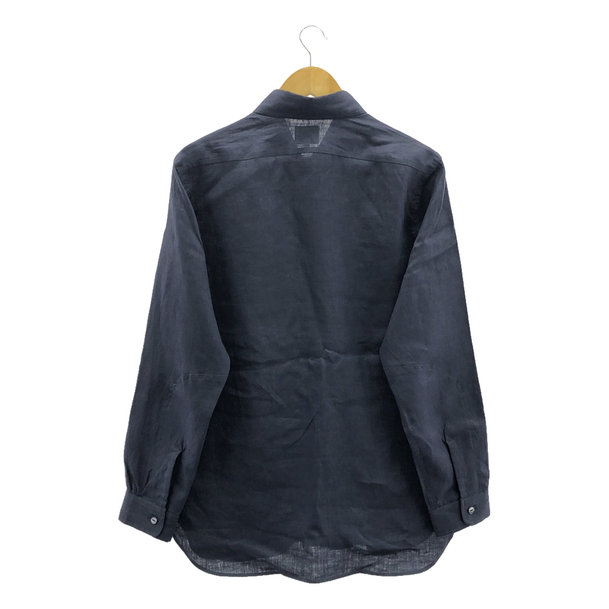 【美品】 Needles / ニードルス | WORK SHIRT - LINEN CANVAS ワークシャツ | S | ネイビー | メンズ