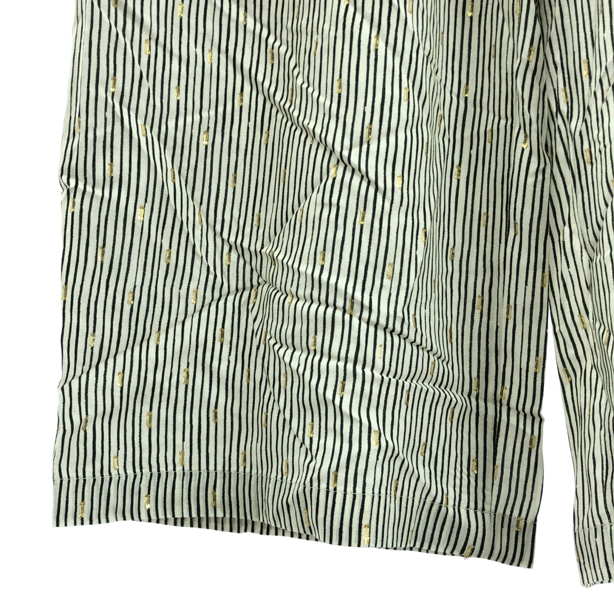 【신품】 JOURNAL STANDARD L'ESSAGE / 저널 스탠다드 레서지 | 2025SS | DEVEAUX GOLD 라메 모노톤 이지 팬츠 | F | 아이보리 / 블랙 / 골드 | 여성