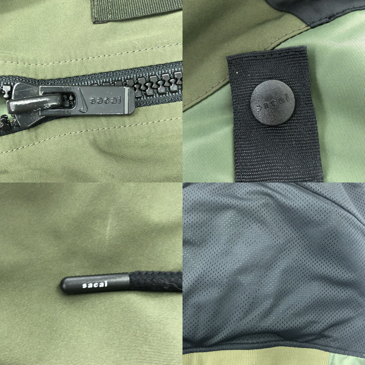 sacai / サカイ | 2022AW | × NIKE / ナイキ Full zip HD jacket / ミリタリー オーバージャケット フーディ ブルゾン / メッシュ総裏地 | S | レディース