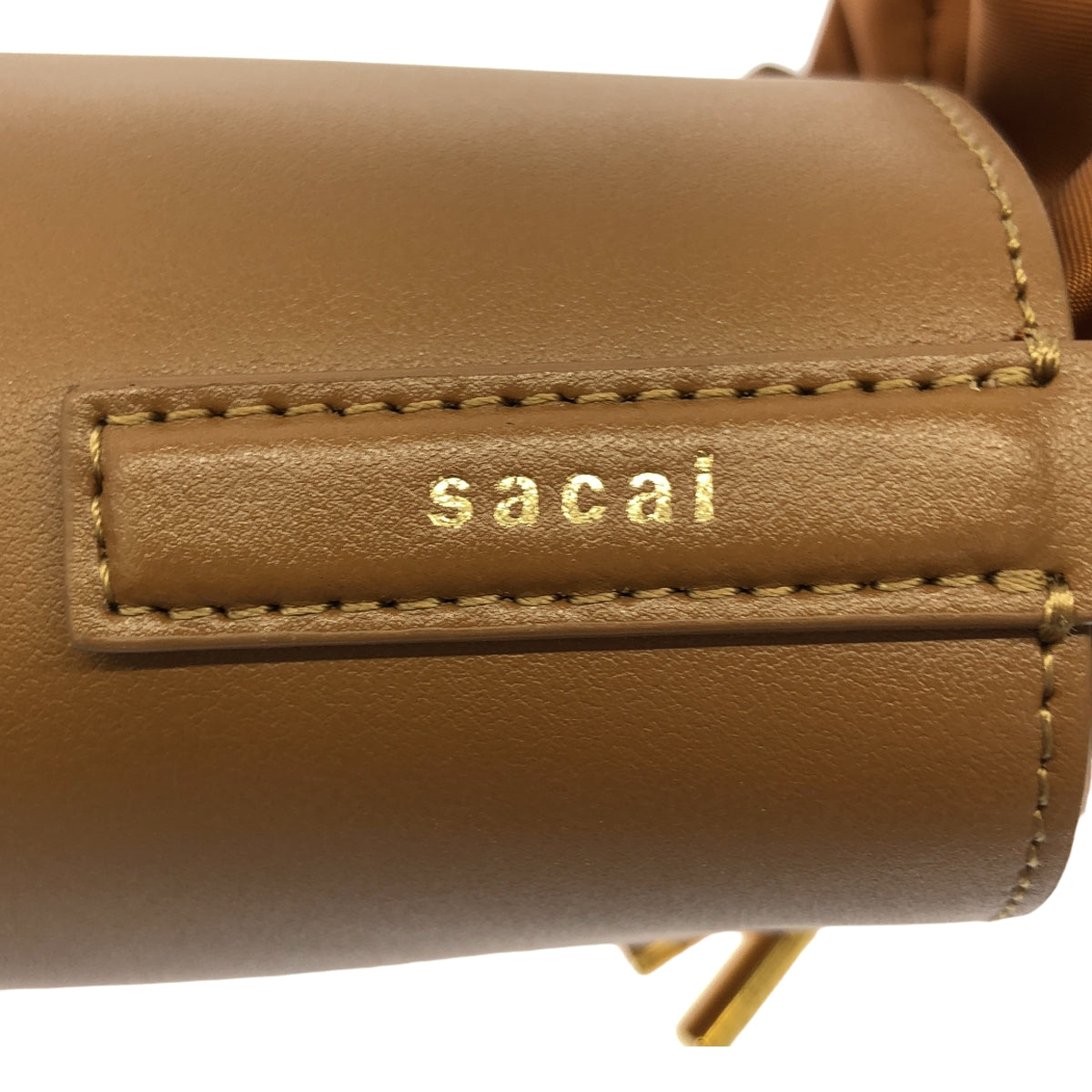 sacai / サカイ | s Leather Basket Micro / 2way ショルダー付き レザー 巾着 ハンドバッグ ポーチ | OS | レディース