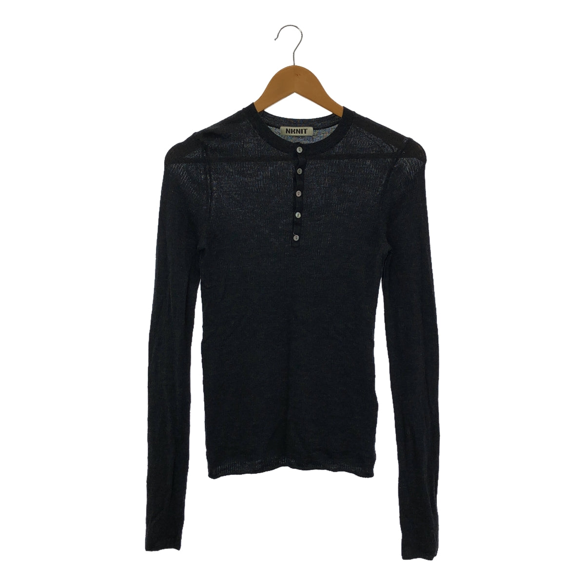 NKNIT / ンニット | ウール ヘンリーネック リブ ニット プルオーバー | 2 | レディース