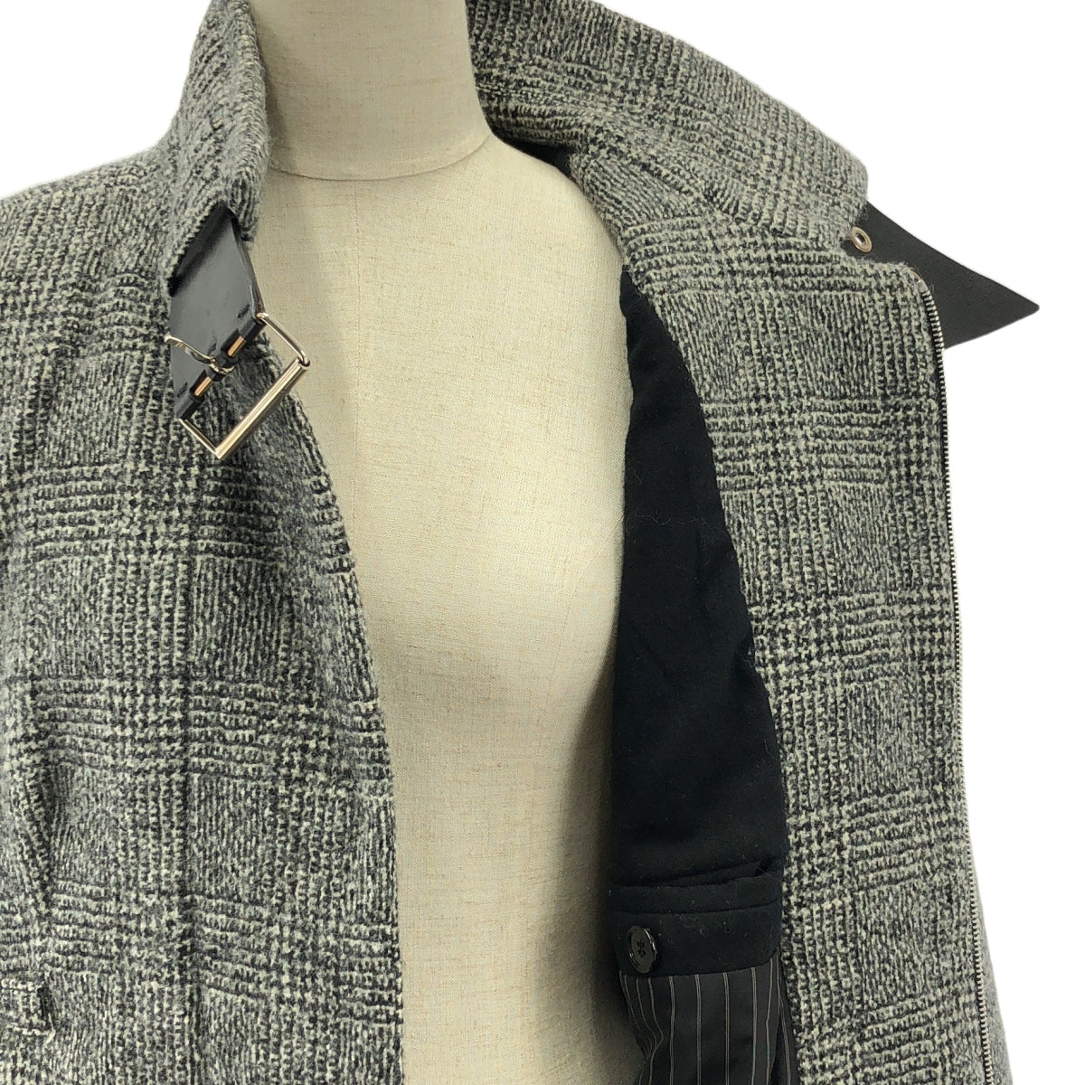 ERMANNO SCERVINO / エルマンノシェルヴィーノ | ウール レザーベルト ダブルアジャスター オーバー コート / 総裏地 | 38 | レディース