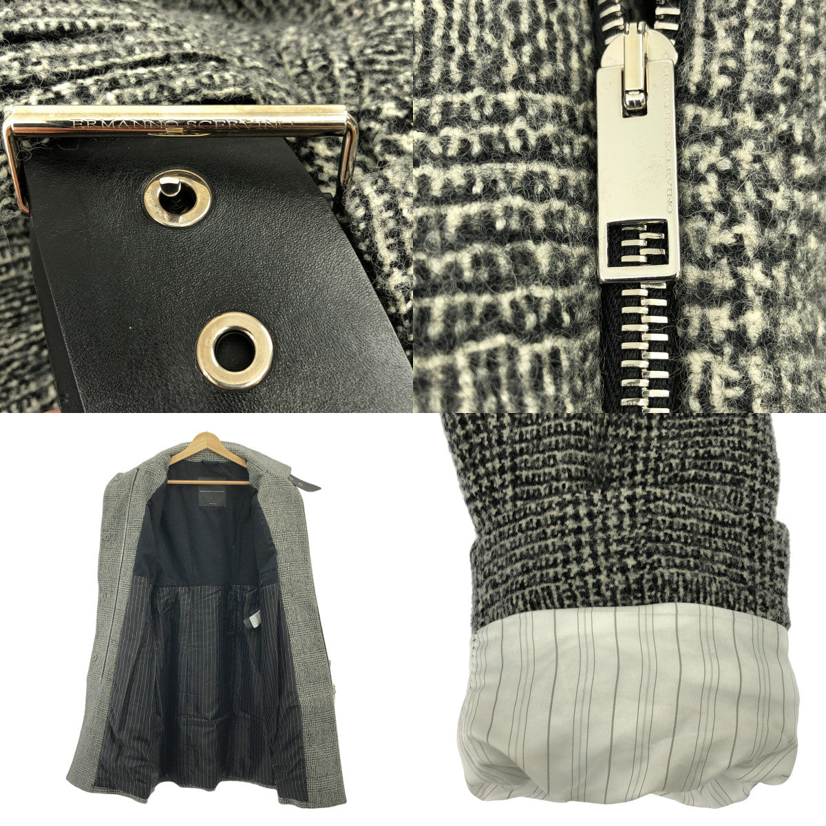 ERMANNO SCERVINO / エルマンノシェルヴィーノ | ウール レザーベルト ダブルアジャスター オーバー コート / 総裏地 | 38 | レディース