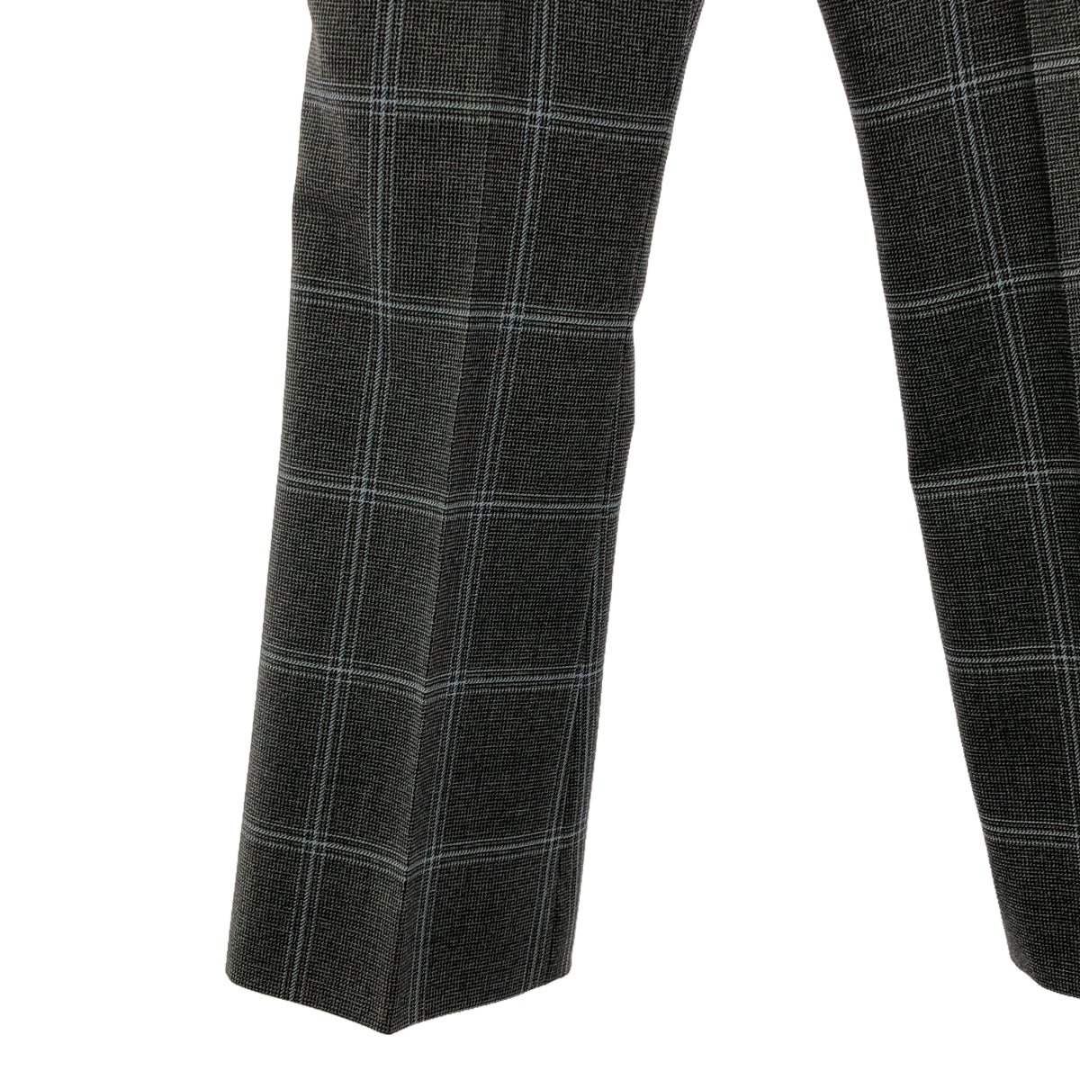 MARNI / 마르니 | 2020AW | 울 체크 부츠 컷 팬츠 | 40 | 그레이 / 라이트 블루 | 여성