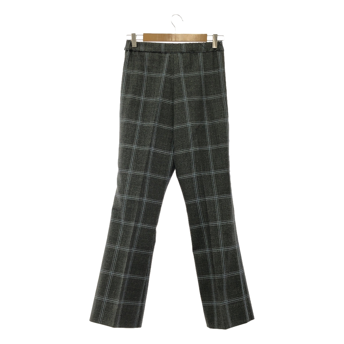 MARNI / 마르니 | 2020AW | 울 체크 부츠 컷 팬츠 | 40 | 그레이 / 라이트 블루 | 여성