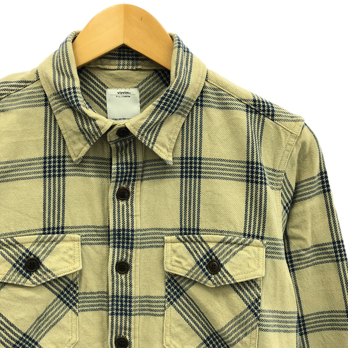 visvim / ビズビム | 2015SS | BLACK ELK FLANNEL INDIGO CHECK ブラックエルク インディゴチェック シャツ | 1 | マルチカラー | メンズ