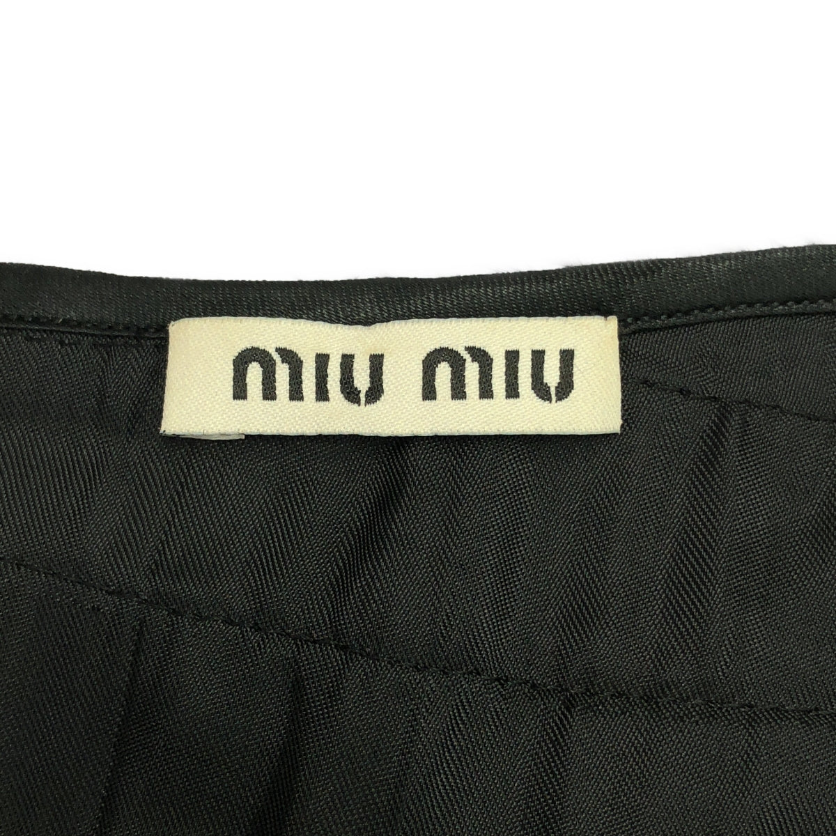 miu miu / 뮤 뮤 | 퍼 훅식 노 컬러 코트 / 퀼팅 총 안감 | 40 | 여성