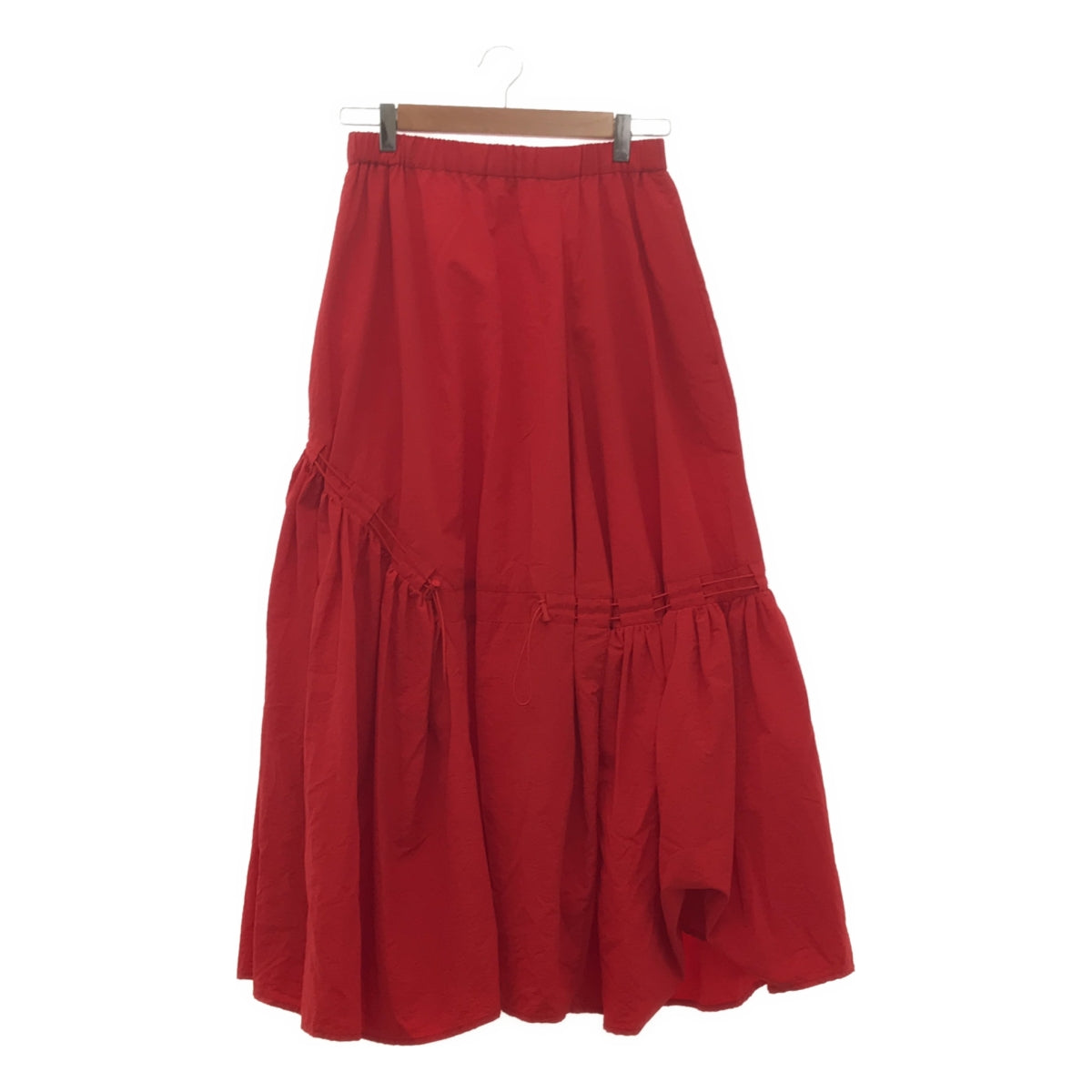 nagonstans / ナゴンスタンス | 2023SS | asymmetry drawstring skir アシンメトリー ドロスト スカート | M | レッド | レディース