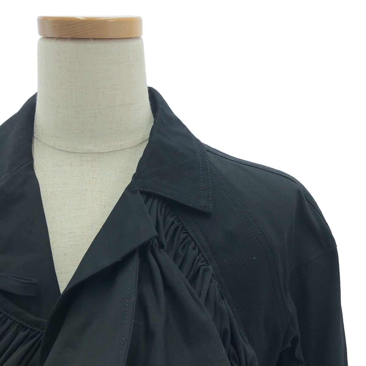 【美品】 Yohji Yamamoto FEMME / ヨウジヤマモトファム | 2006SS | 変形 フリル装飾 ジャケット ブラウス | 2 | ブラック | レディース