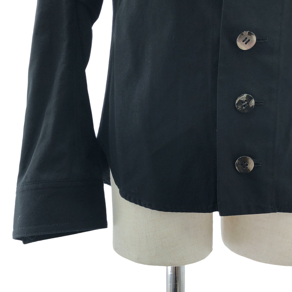 【美品】 Yohji Yamamoto FEMME / ヨウジヤマモトファム | 2006SS | 変形 フリル装飾 ジャケット ブラウス | 2 | ブラック | レディース