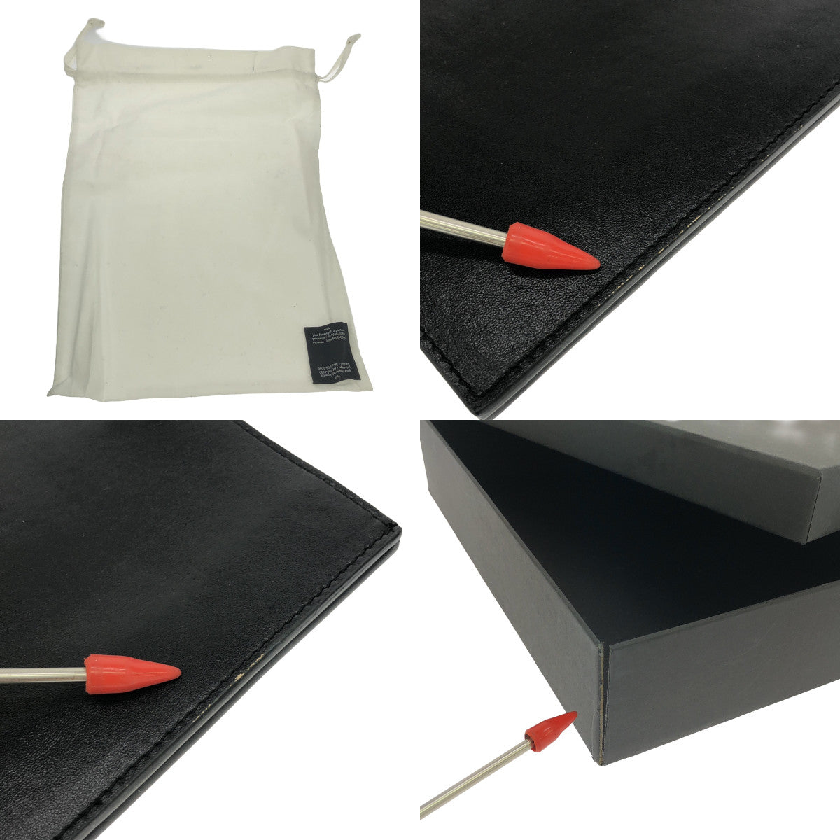 【美品】 Rokh / ロック | THE MEDIUM FILE BOX / 牛革 レザー ショルダーバッグ / ケース付き | black /white | レディース