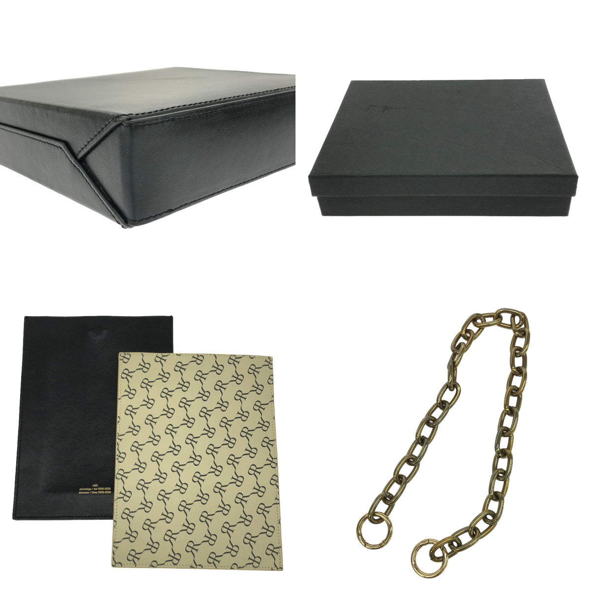 【美品】 Rokh / ロック | THE MEDIUM FILE BOX / 牛革 レザー ショルダーバッグ / ケース付き | black /white | レディース