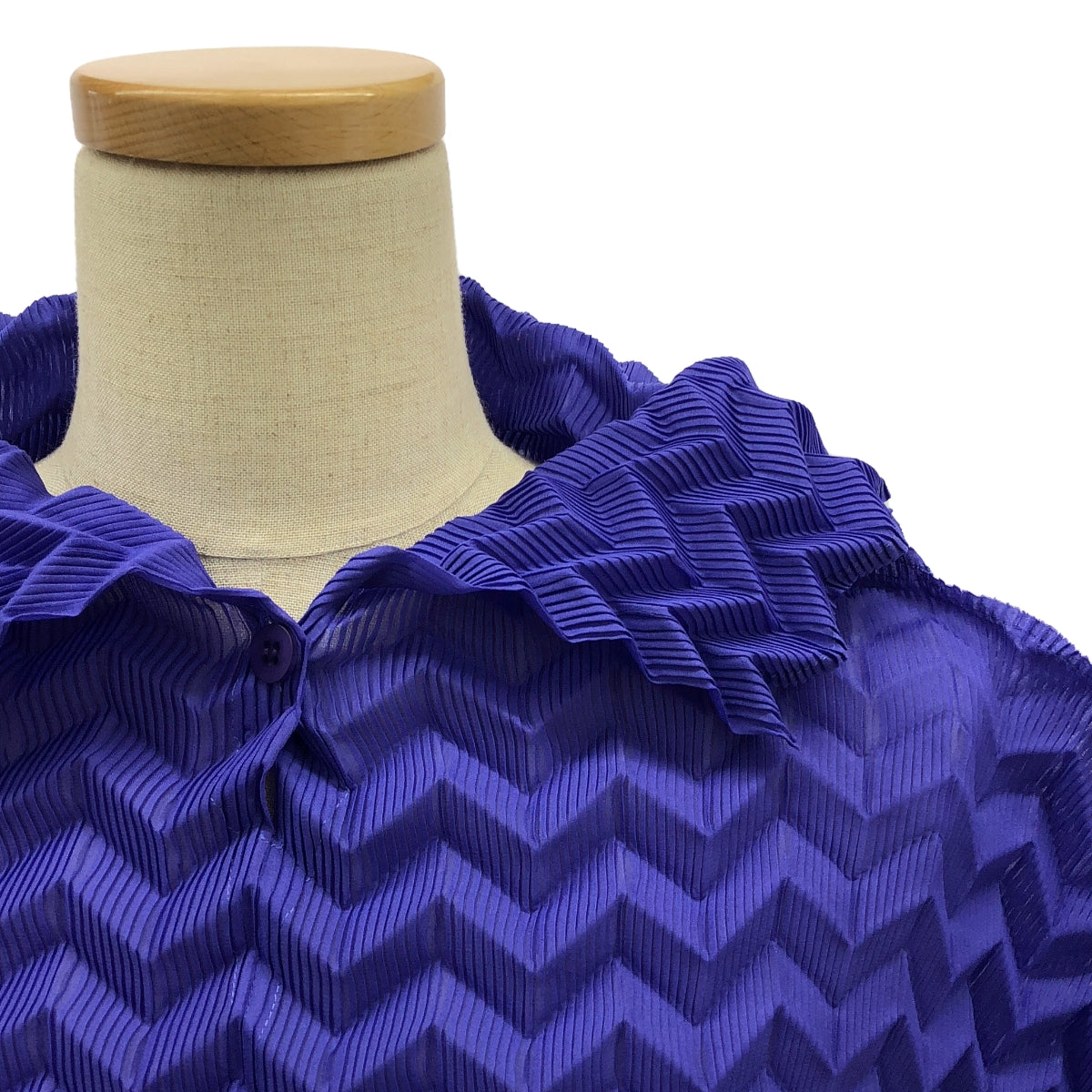 【美品】 me ISSEY MIYAKE / ミーイッセイミヤケ | ZIG ZAG PLEATS ジグザグ プリーツ トップス | パープル | レディース