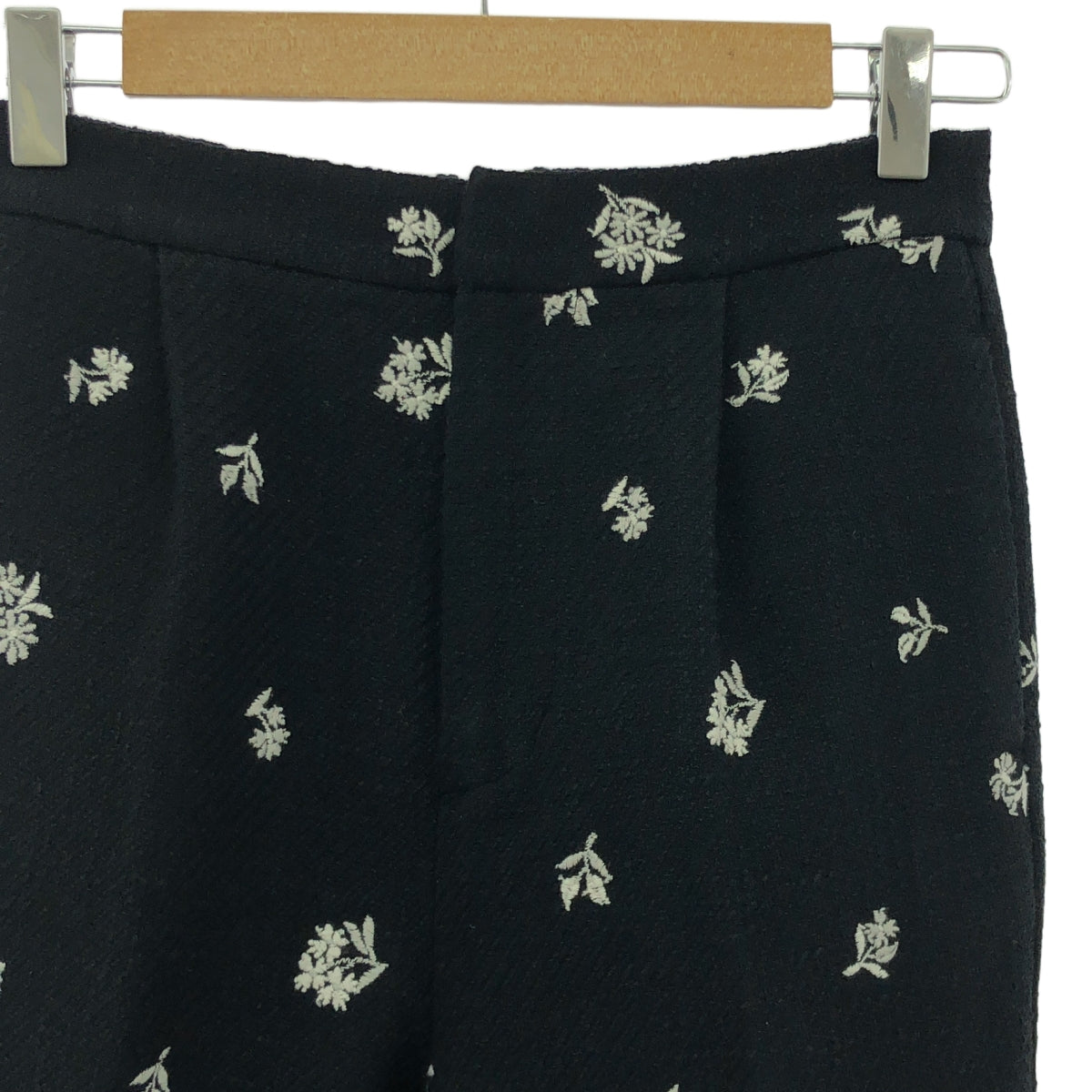 Bluelea / ブルレア | Original embroidery pants オリジナル 刺しゅう ツイード パンツ | 36 | レディース