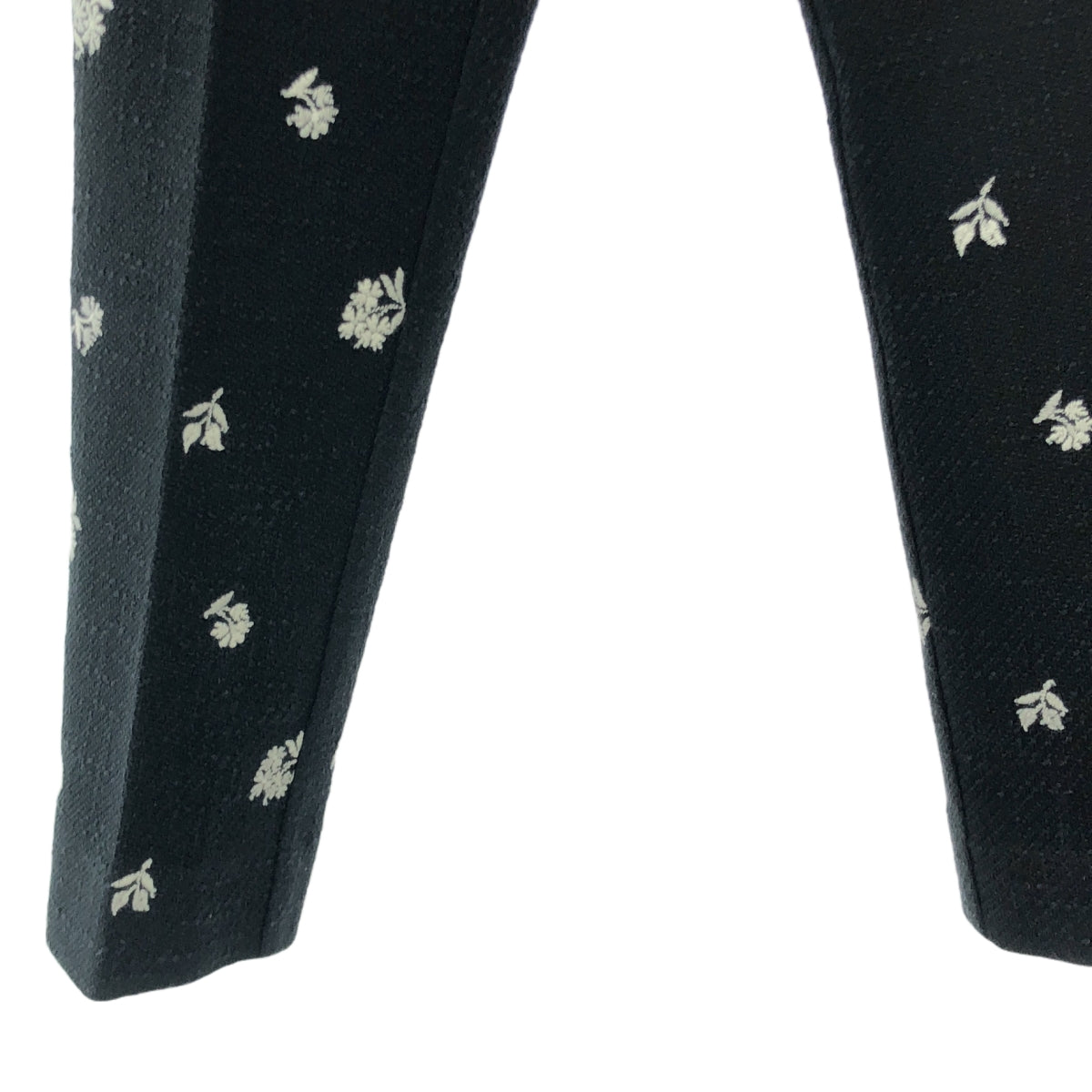 Bluelea / ブルレア | Original embroidery pants オリジナル 刺しゅう ツイード パンツ | 36 | レディース