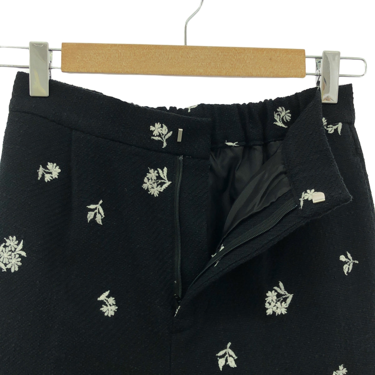 Bluelea / ブルレア | Original embroidery pants オリジナル 刺しゅう ツイード パンツ | 36 | レディース
