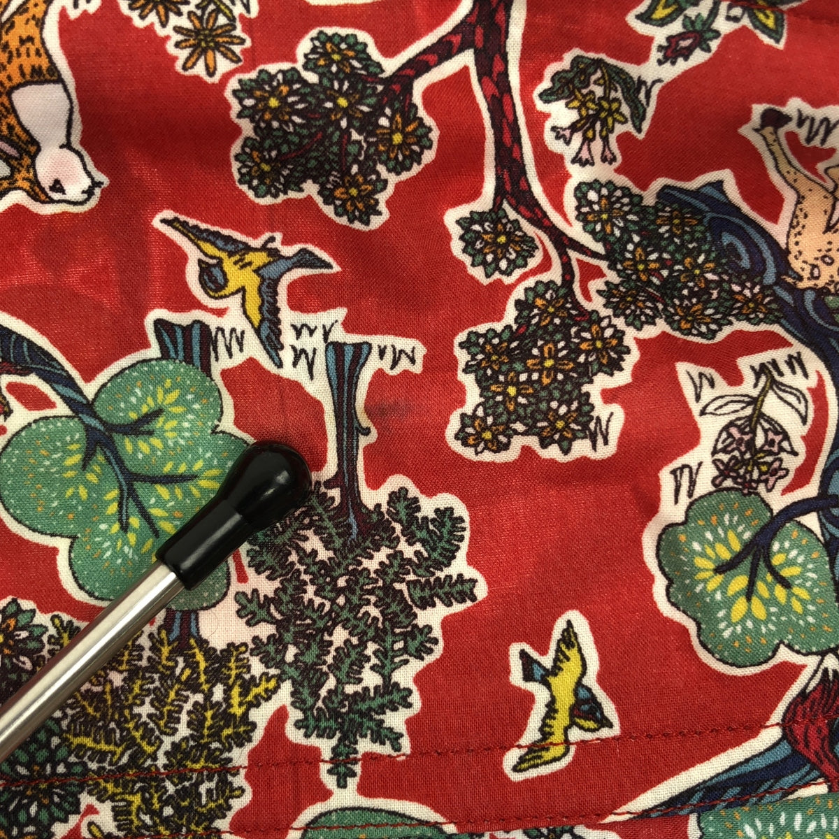 YAECA WRITE / Yaeca Light | 2018SS | CAMP SHIRT DOE A DEER RED Camp cotton shirt with animal print | M | Men's