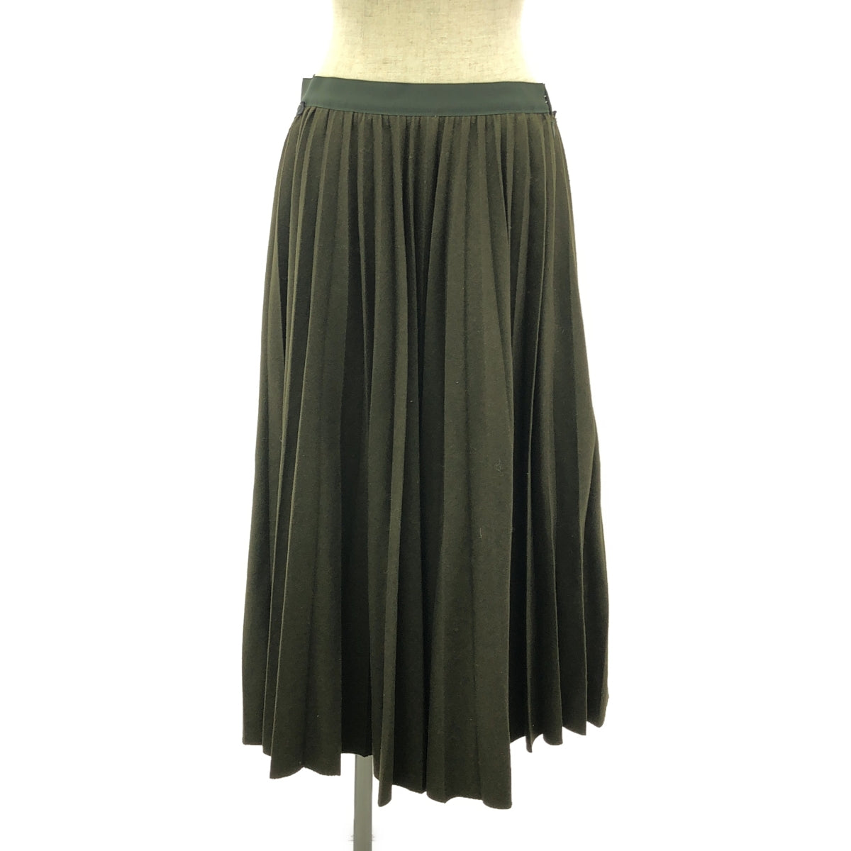 sacai / サカイ | Zip Detail Pleated Skirt / 異素材 切替 プリーツ レイヤード スカート | 2 | レディース
