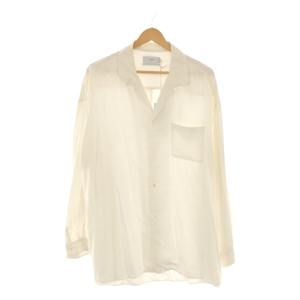 Graphpaper / グラフペーパー | 2023SS | Viscose Cupro Oversized Sleeping Shirt  ヴィスコース キュプラ オーバーサイズ スリーピングシャツ | 2 | ホワイト | メンズ