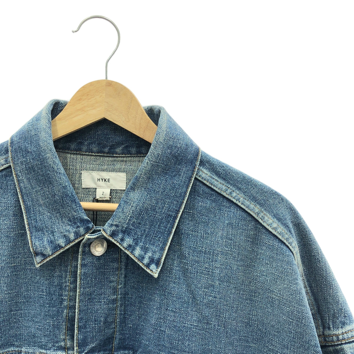 HYKE / 하이크 | BALOON SLEEVE DENIM JACKET 데님 재킷 | 2 | 여성
