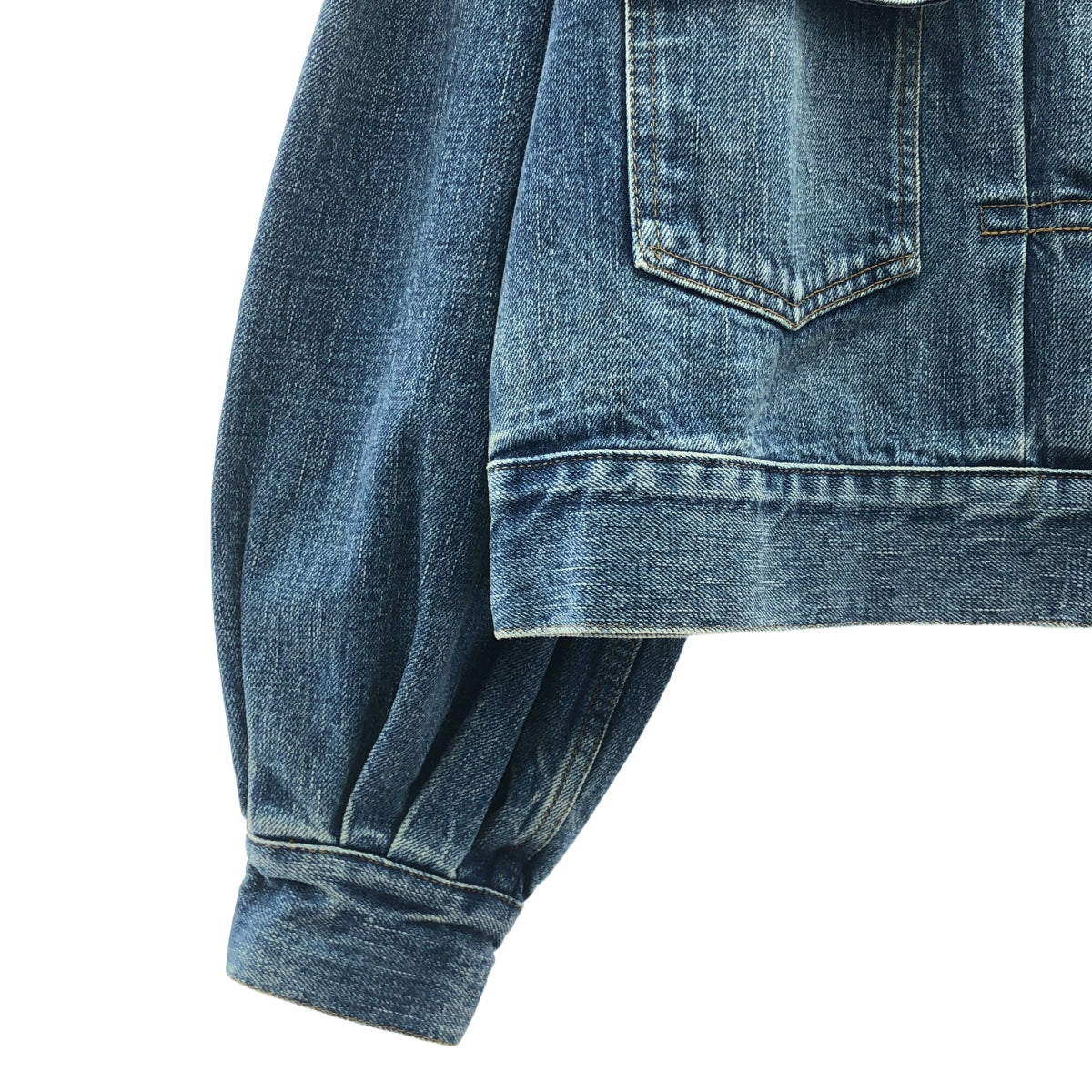HYKE / 하이크 | BALOON SLEEVE DENIM JACKET 데님 재킷 | 2 | 여성