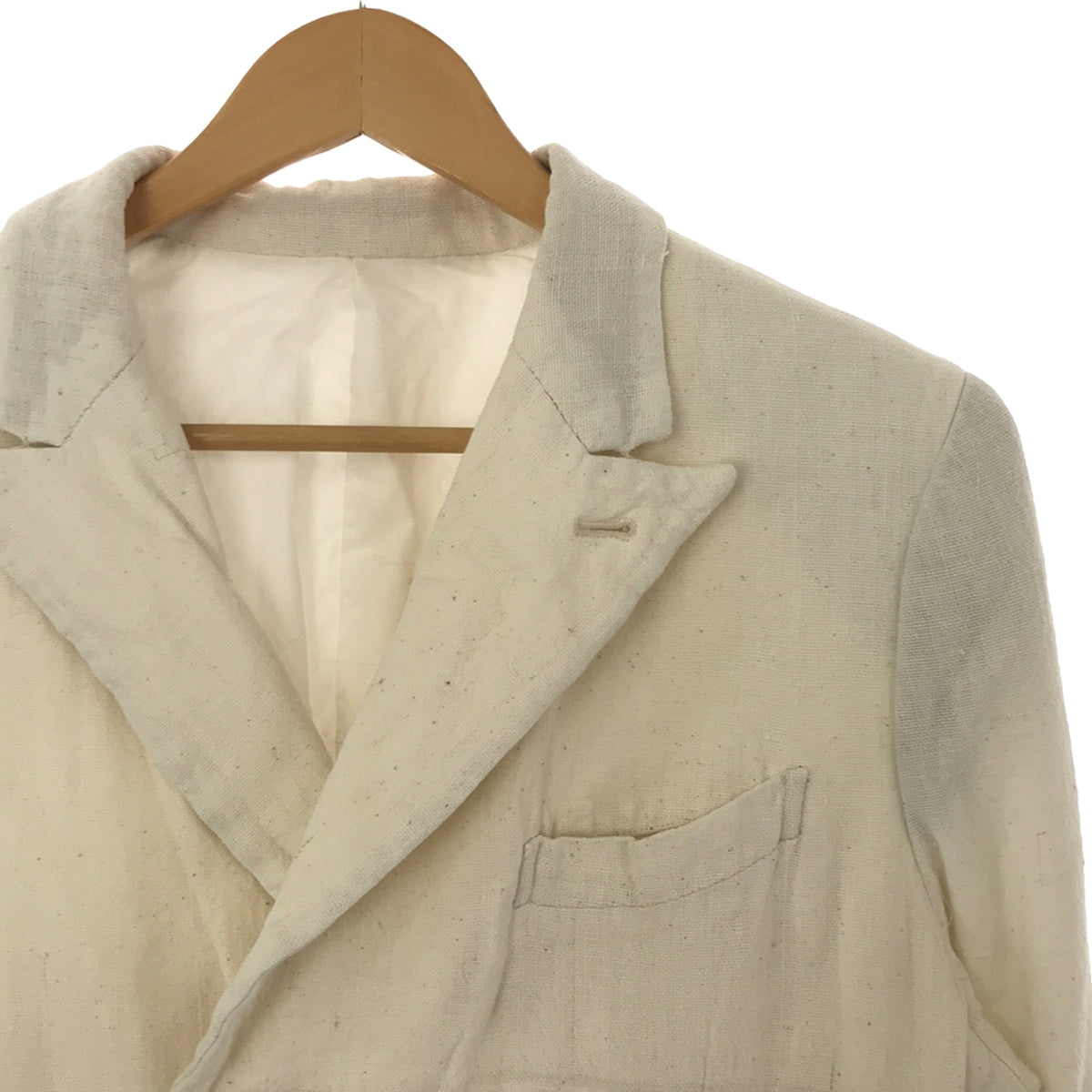 【미품】 ANSNAM / 안수남 | 생성 더블 롱 코트 / 총 안감 | 2 | 에크루 | 남성