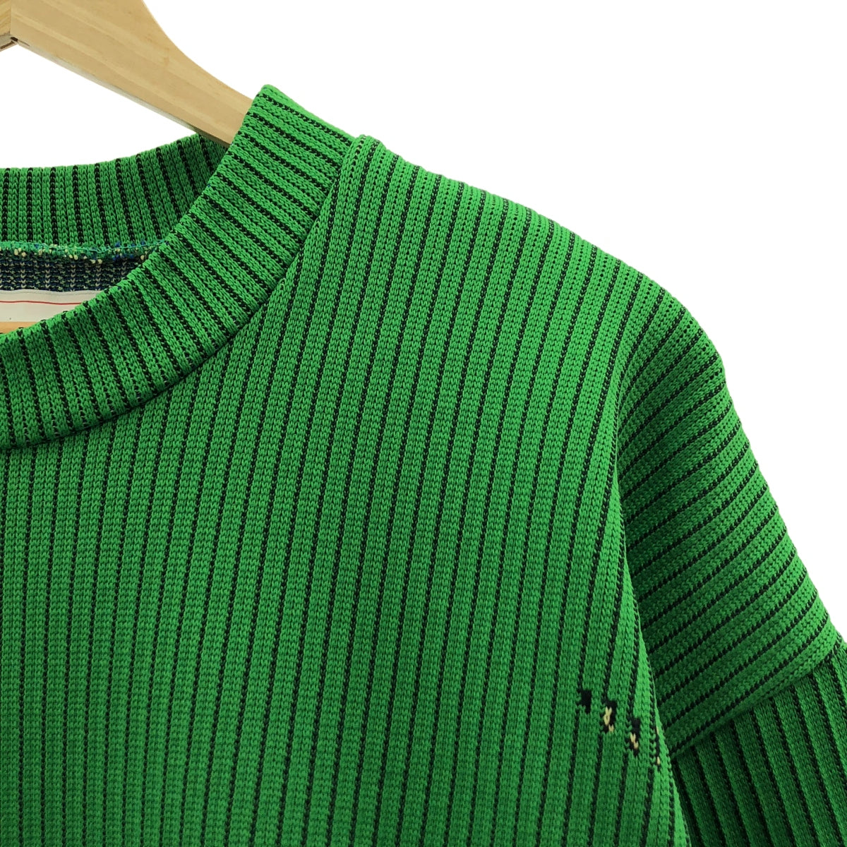 【미품】 SEVESKIG / 세브시그 | 2022AW | ADAPTIVE SIMULATION PULLOVER KNIT SHIRTS 자가드 풀오버 니트 | M | 그린 |