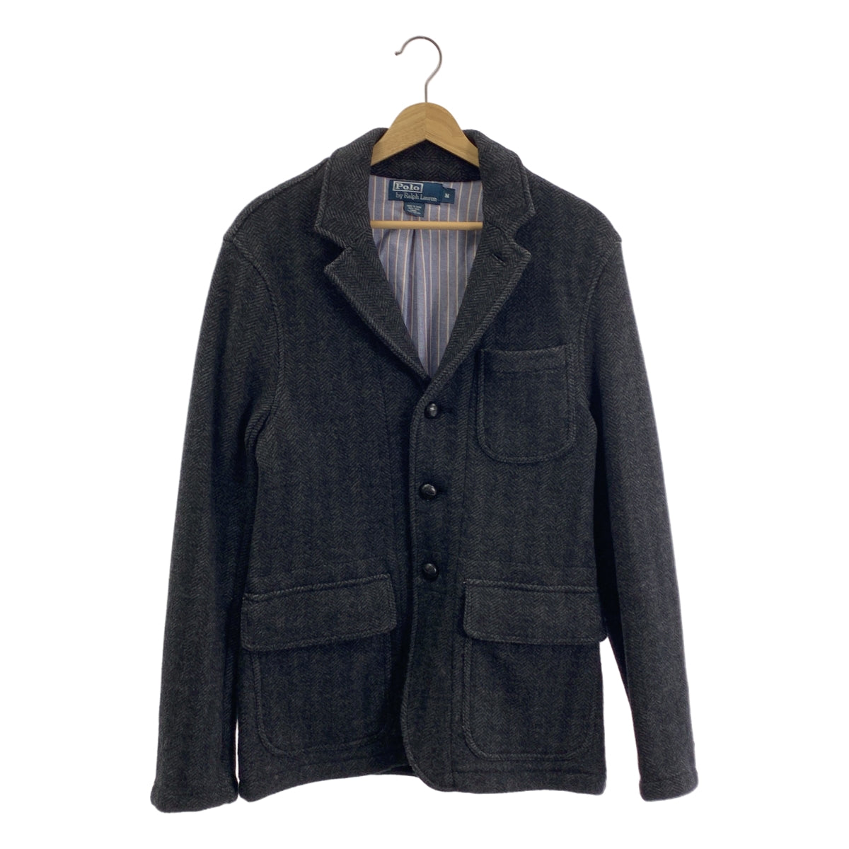 ラルフローレン ウール ヘリンボーン テーラードジャケット L 胡桃