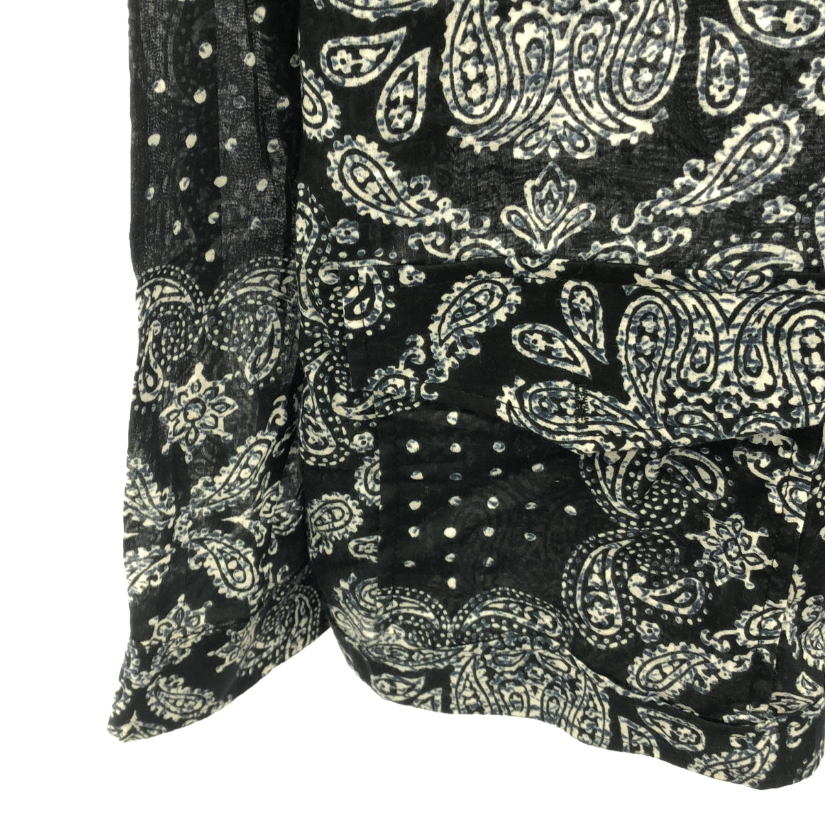 ALCHEMIST / アルケミスト | 2022SS | DOJO SHIRT / ペイズリー / バンダナ柄 コットン シャツ | M | ブラック | メンズ