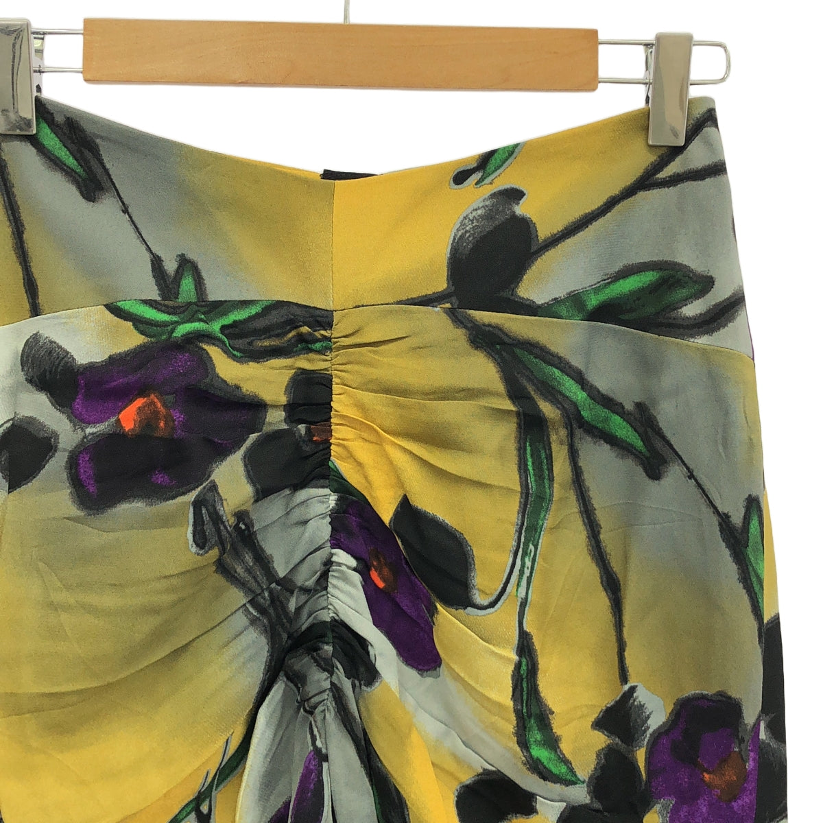 MARNI | Rayon all-over floral back-zip gathered skirt | 38 | Women's