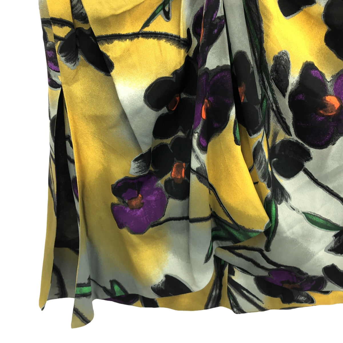 MARNI | Rayon all-over floral back-zip gathered skirt | 38 | Women's