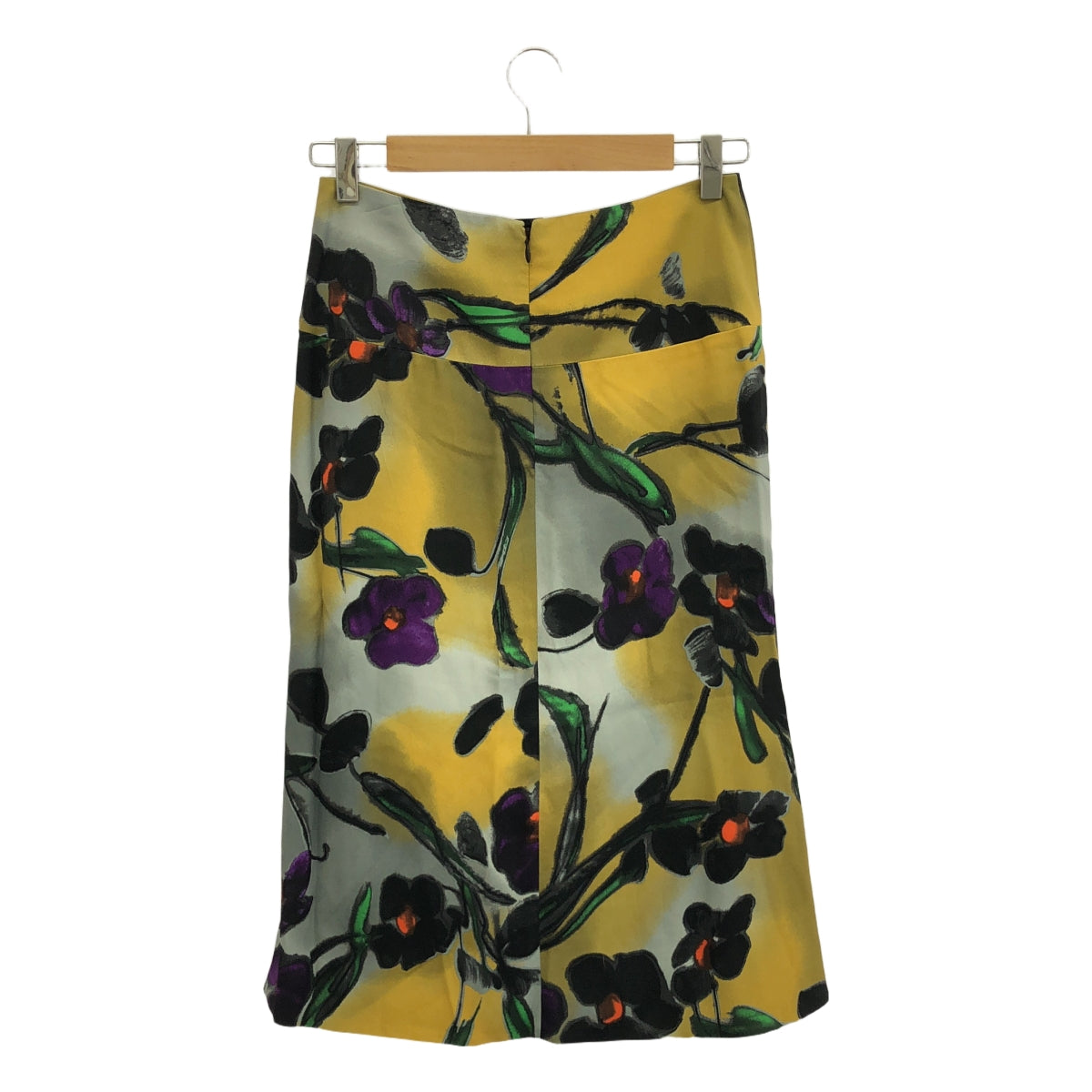 MARNI | Rayon all-over floral back-zip gathered skirt | 38 | Women's