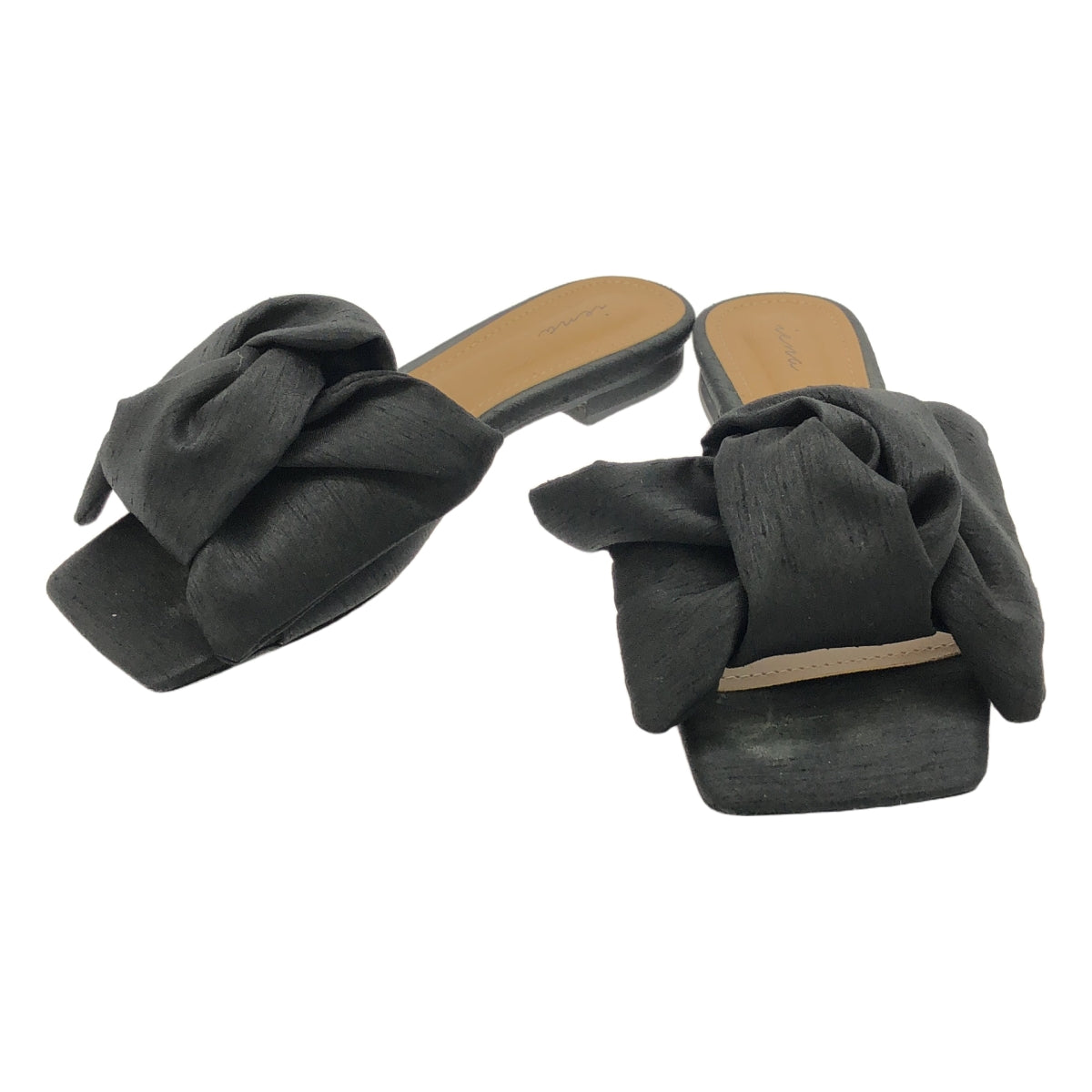 【美品】 IENA / イエナ | 2023AW | リボンサンダル | 35 | ブラック | レディース