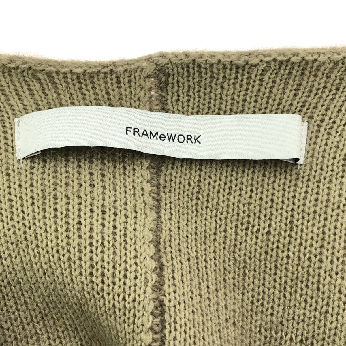 Framework / フレームワーク | ファーヤーン接結Vネックプルオーバー | F | ベージュ | レディース