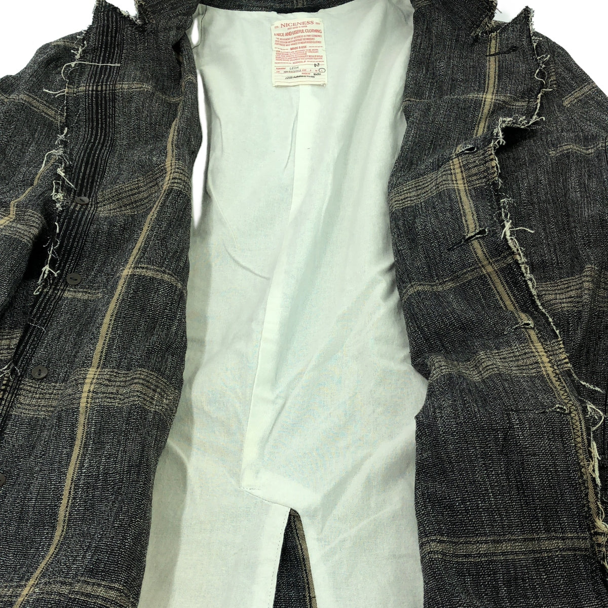 【美品】 NICENESS / ナイスネス | シングルブレスト ジャケット / 総裏地 | L | グレー系 | メンズ